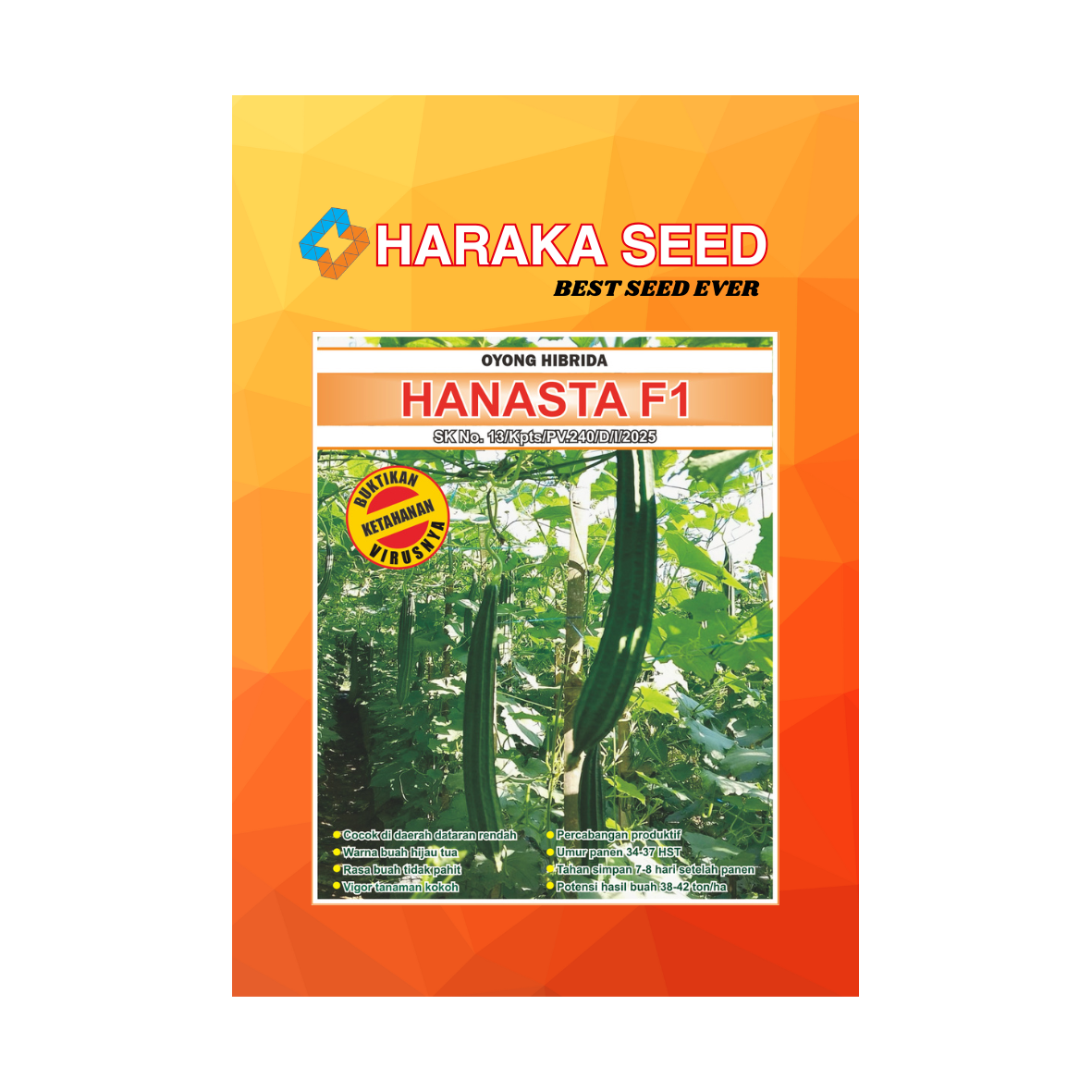 Kemasan benih Oyong Hibrida HANASTA F1